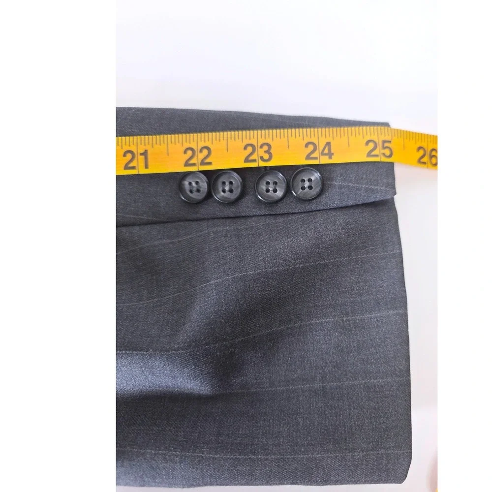Georgio Belli‎ Milano Italy Gray Pinstripe 3 Button Blazer Hand Tailored SZ 46R?